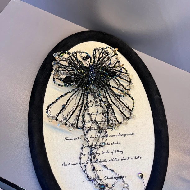 西子家莫奈莫奈暗夜幽灵蝴蝶结系列弹夹日常百搭暗色系高级感