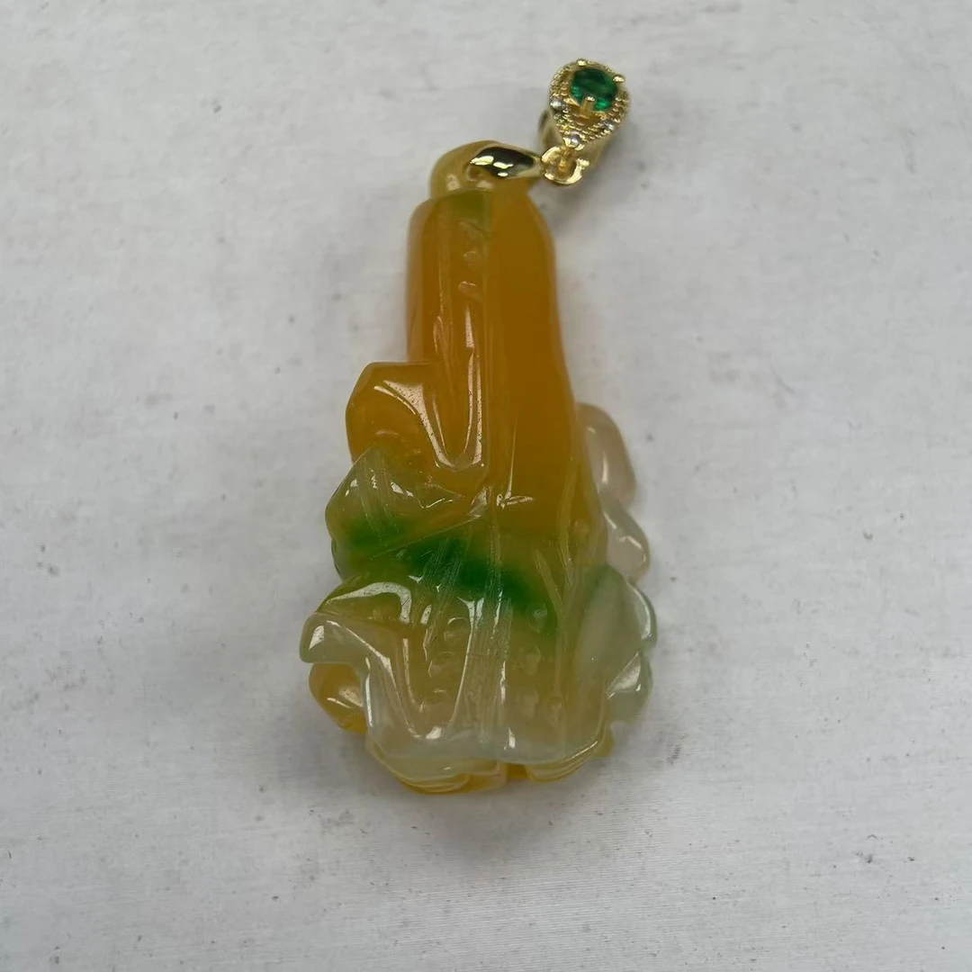 A948黄绿白菜吊坠时尚百搭男女款多样发货其一