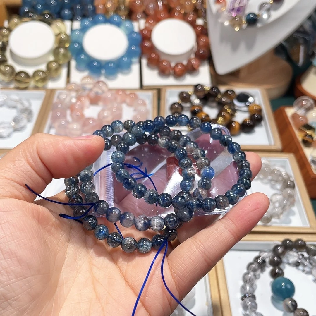 R***y未镶嵌水晶手链蓝绿晶➕胶花