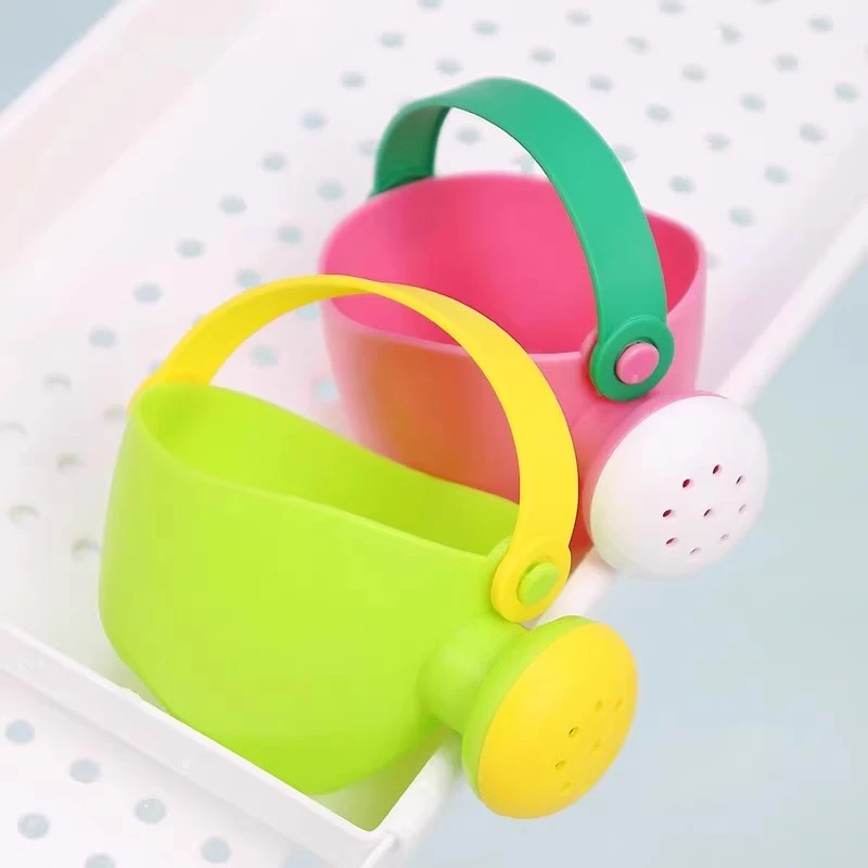 婴儿洗澡洗头杯洒水壶儿童戏水软胶水瓢水勺幼儿园游泳馆玩具鸭子