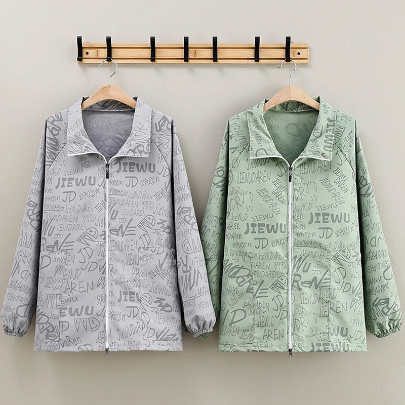 上班可外穿长袖防污围裙时尚印花外套长袖罩衣连帽男女同款工作