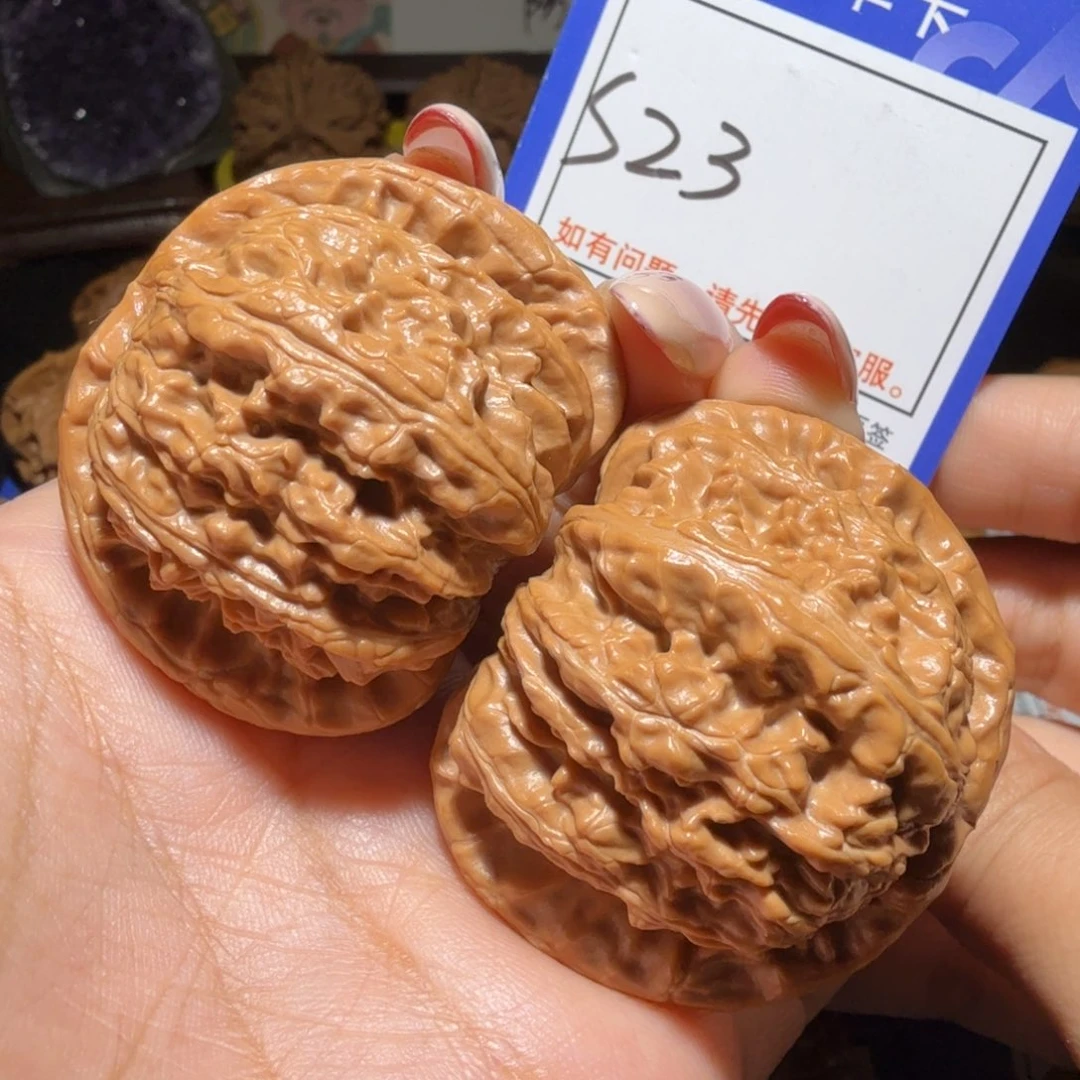 把件文玩核桃44球白s23