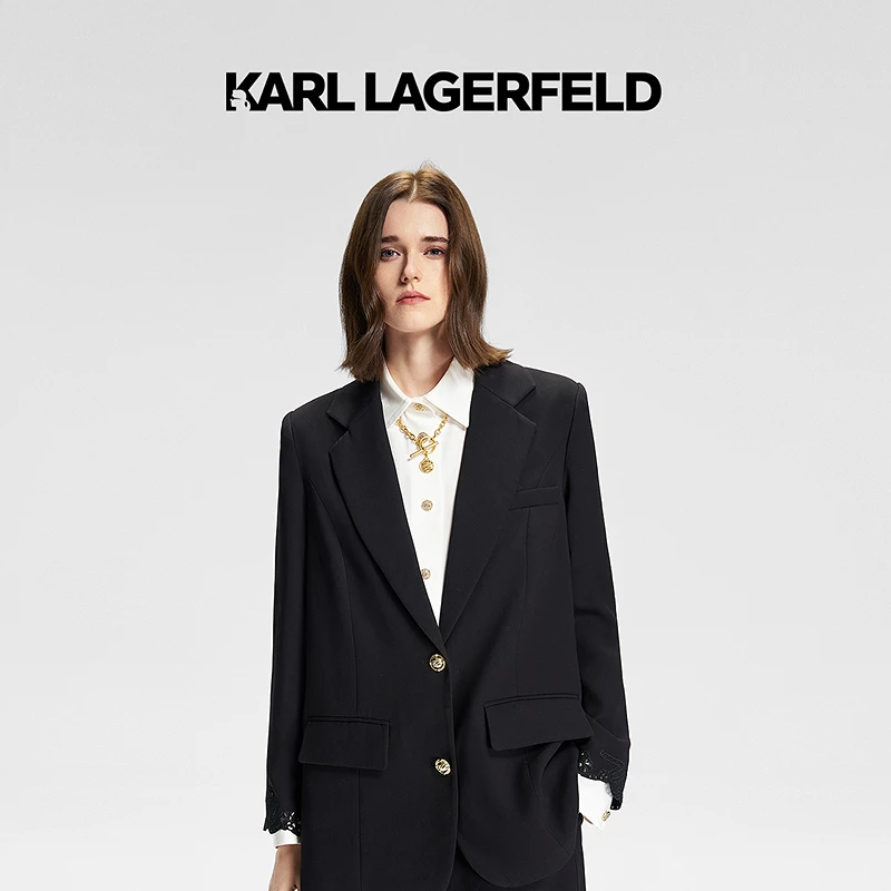 【官方】KARL LAGERFELD卡尔拉格斐2025春季西装外套老佛爷M21E3905