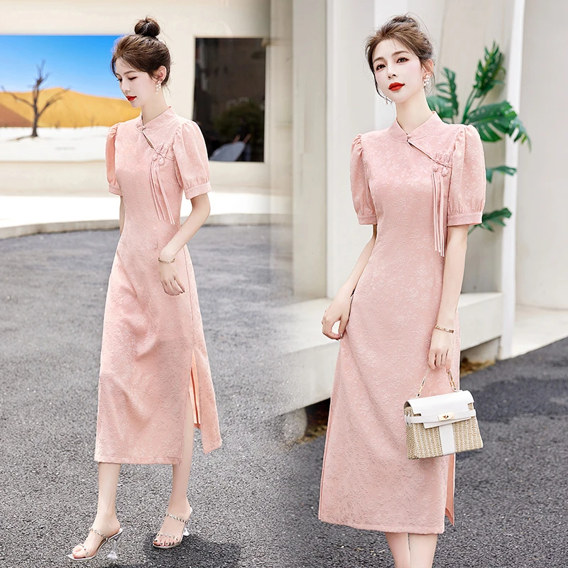高端新中式改良日常旗袍连衣裙女2025夏季新款显瘦气质高级感裙子