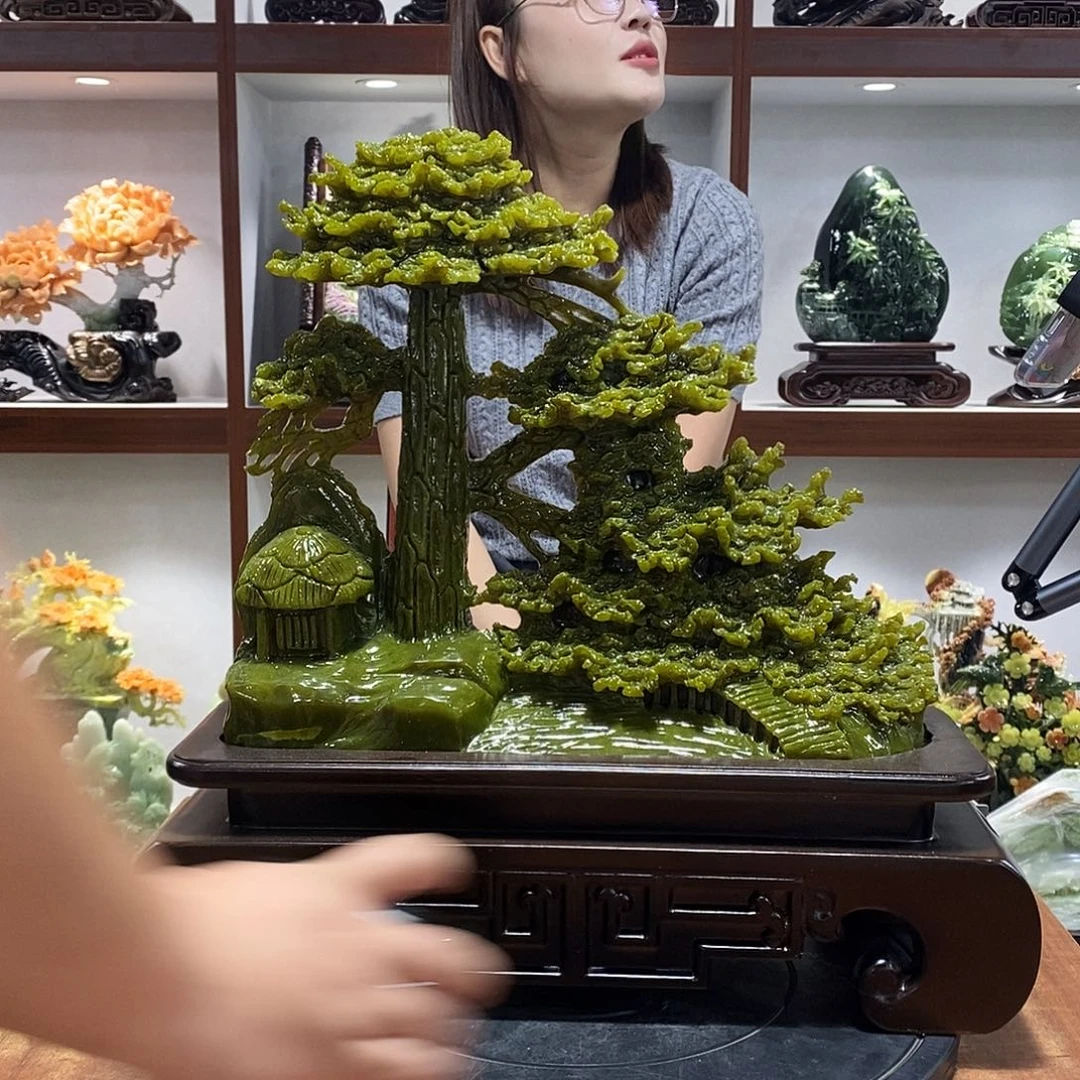 用***3玉山水摆件 玄关摆件