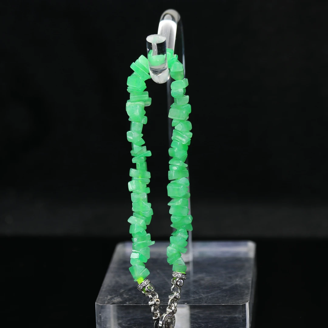 37天然缅甸翡翠A货随型手链/800330/上海嘉禾拍卖