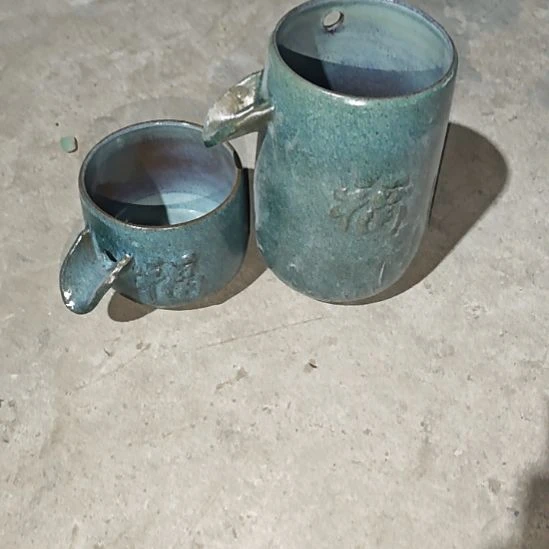 【闪购商品】福字流水两个瑕疵绿色