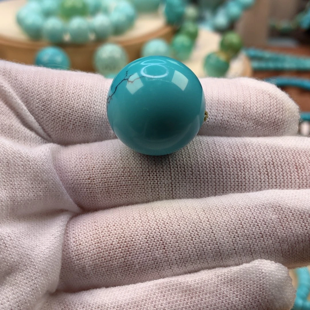 绿松石未镶嵌珠宝奇石20.7mm