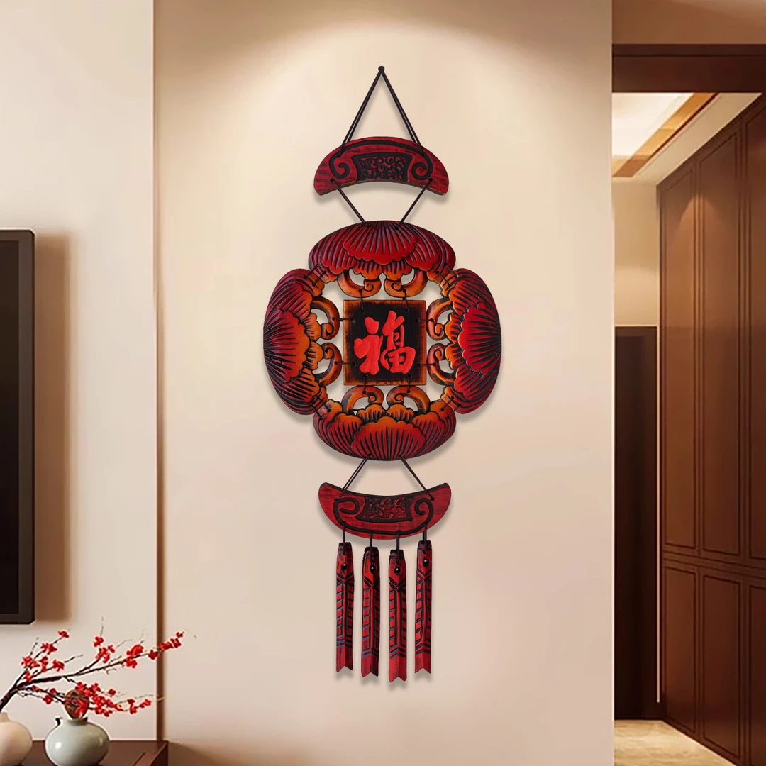 电视背景墙装饰挂件入户门客厅玄关壁饰大白点缀饰品新年喜庆壁挂