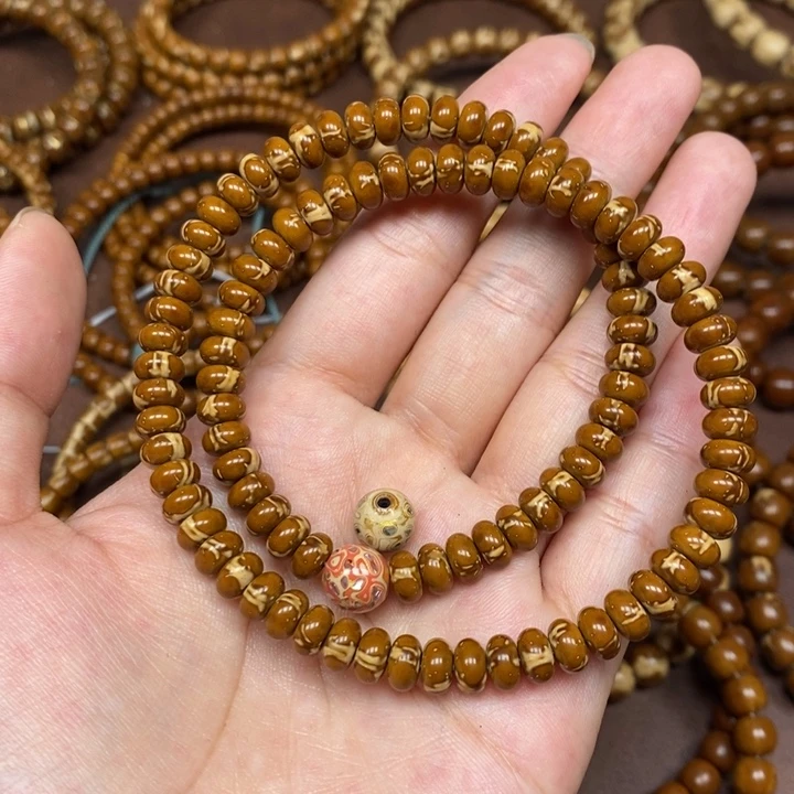 果***子手串紫金鼠实心鼠花皮算盘卡47