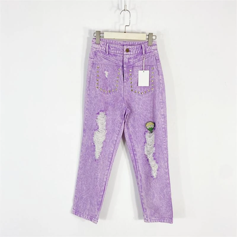 【77衣橱】ES8812精品女装牛仔裤【红人上新】K