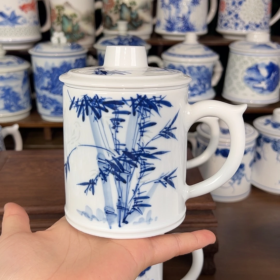 紫***来景德镇高温陶瓷办公杯家用