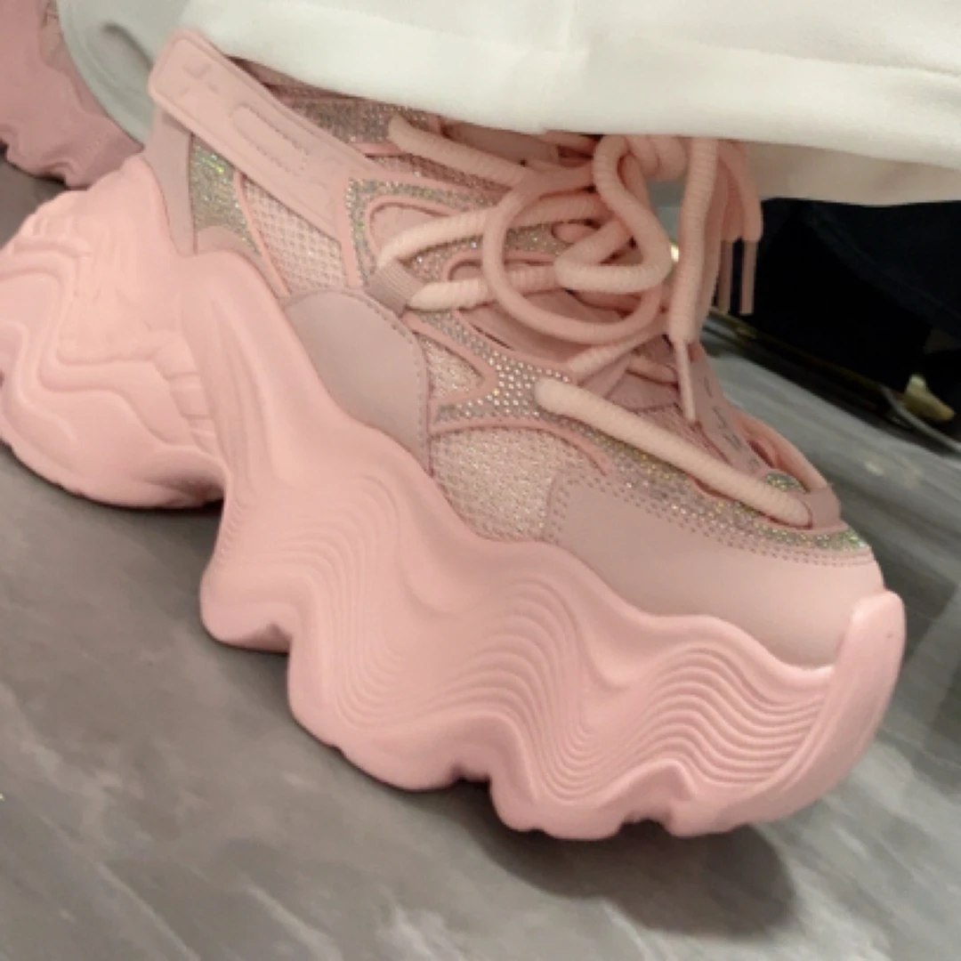 网面老爹鞋休闲鞋时尚系带鞋子厚底透气春季百搭