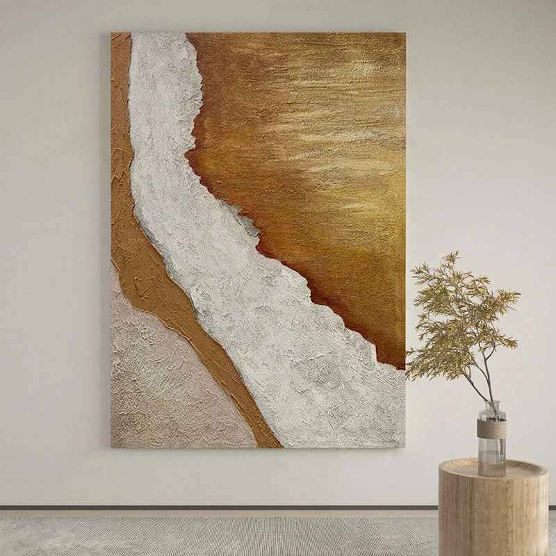 纯手绘油画客厅抽象装饰画轻奢高级感肌理画大幅沙发背景墙落地画