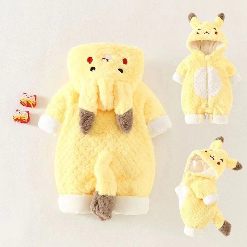 童泰【万达撤柜现货】满月宝宝加绒连体衣网红秋冬装夹棉棉衣加厚爬