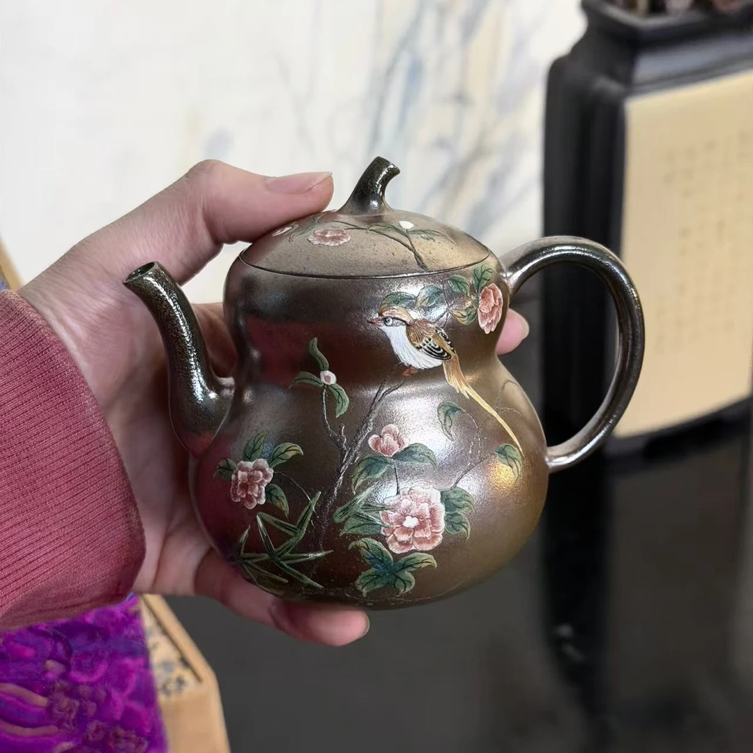 【陆家窑】 金银彩 葫芦壶