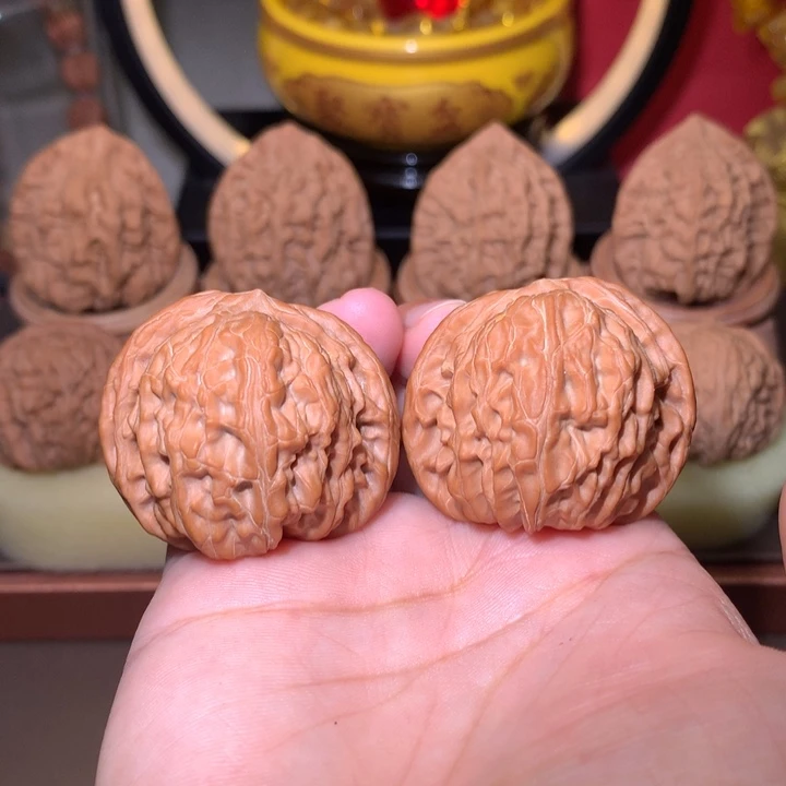 文玩核桃把件磨盘