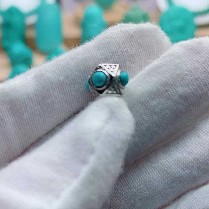 绿松石银S925镶嵌配饰