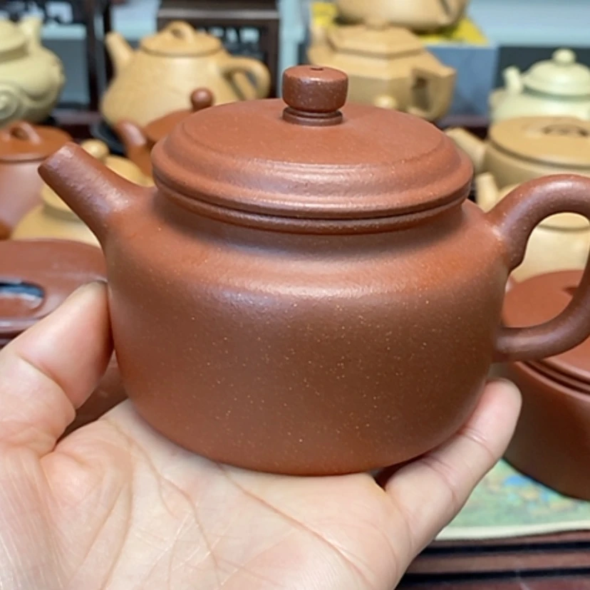 【闪购商品】紫砂茶壶红降坡半手工