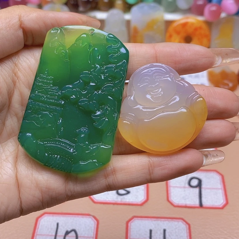 【闪购商品】玛瑙/玉髓颈饰未镶嵌蓝*