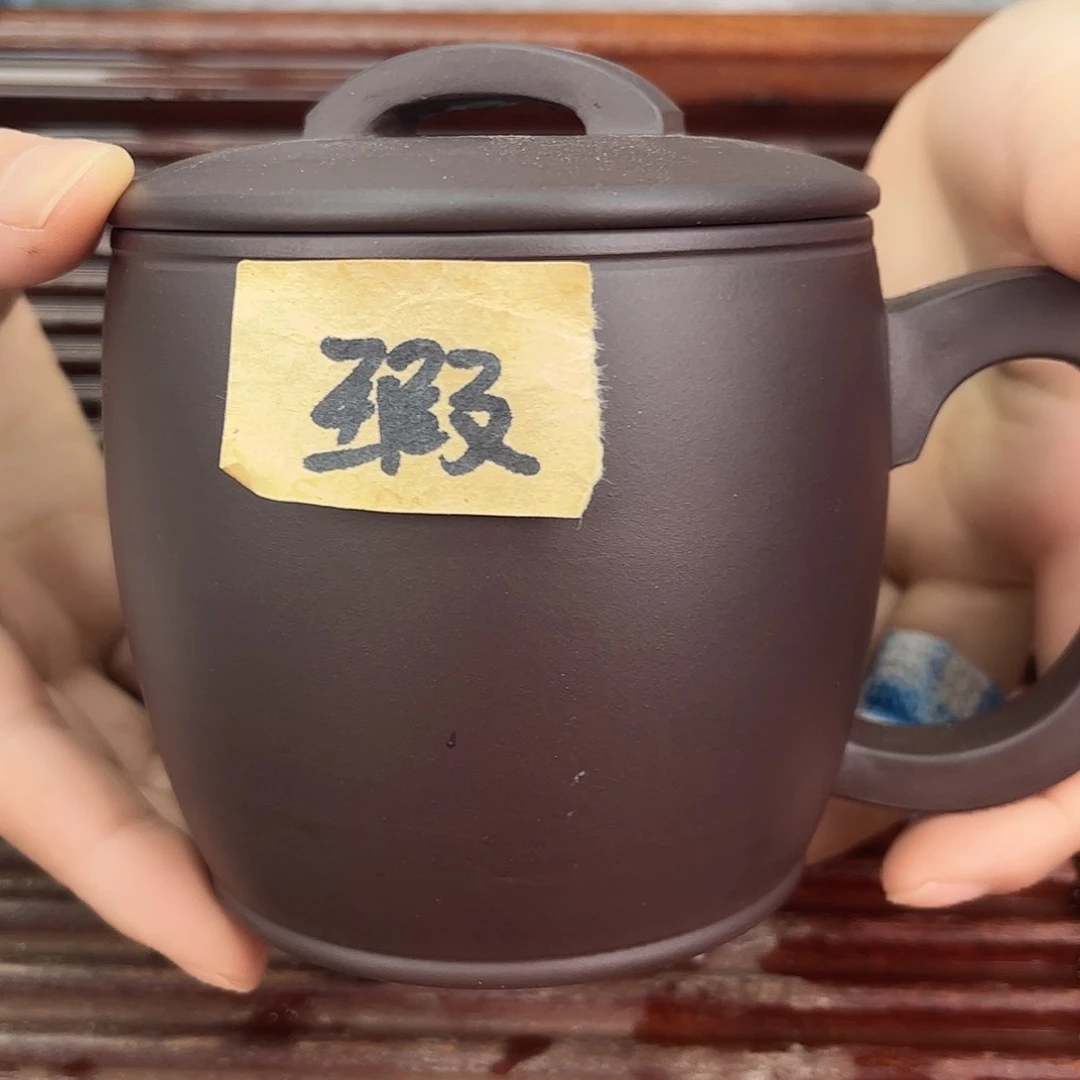 宜兴原矿紫砂全手工盖杯