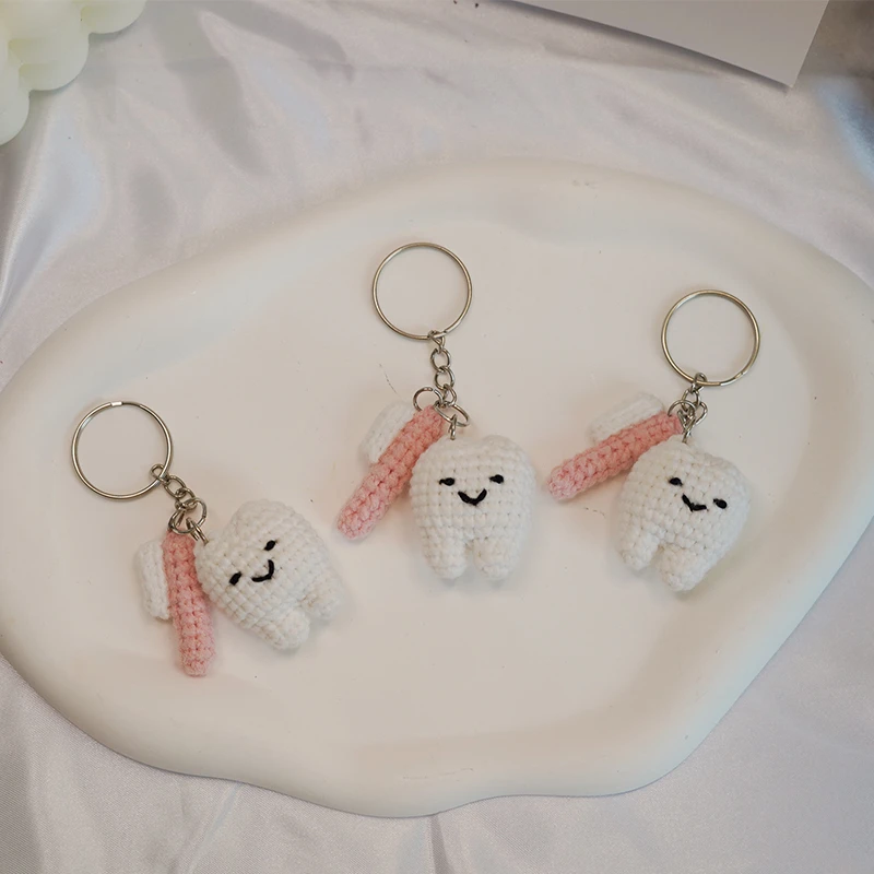 牙齿 手工钩织手工DIY百搭时尚创意玩偶钩织