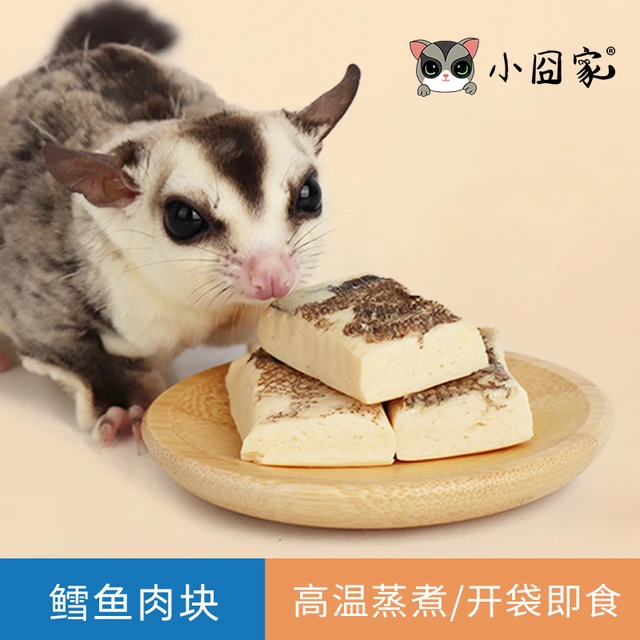 宠物零食鳕鱼肉块蜜袋鼯仓鼠爱吃的小零食蒸煮鱼肉花枝鼠磨牙食物