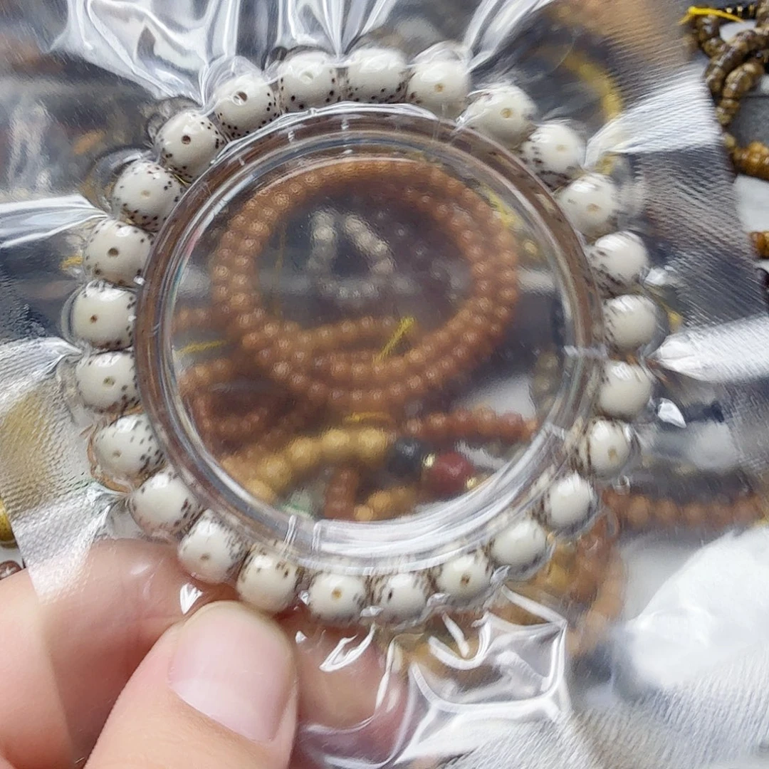 手串星月菩提25原脂白星月菩提单圈0.9桶不退不换