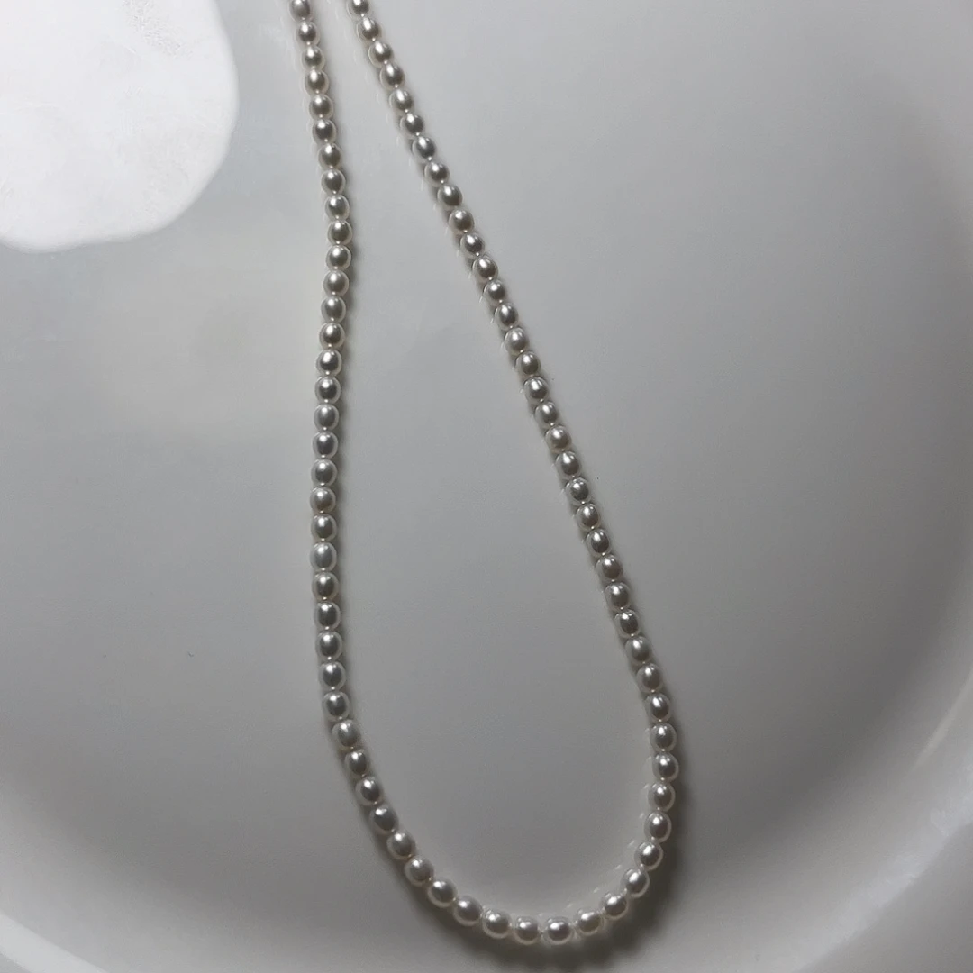 淡水珍珠项链未镶嵌2.8左右冷白胖米