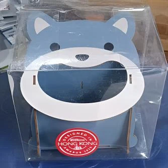 绿团木拼————小狗笔筒