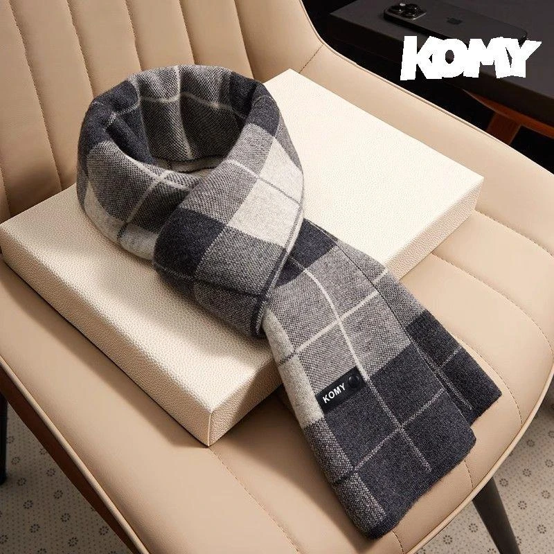 新疆西藏包邮KOMY男士围巾防风保暖冬季百搭加厚男友生日礼物围脖