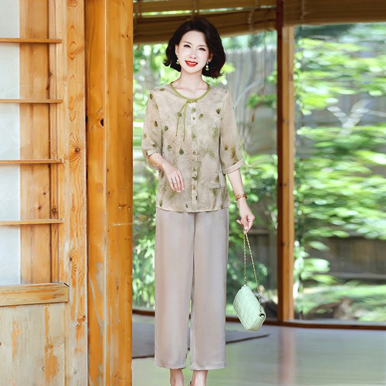 【小李专属】新中式衬衫盘扣套装MWY096