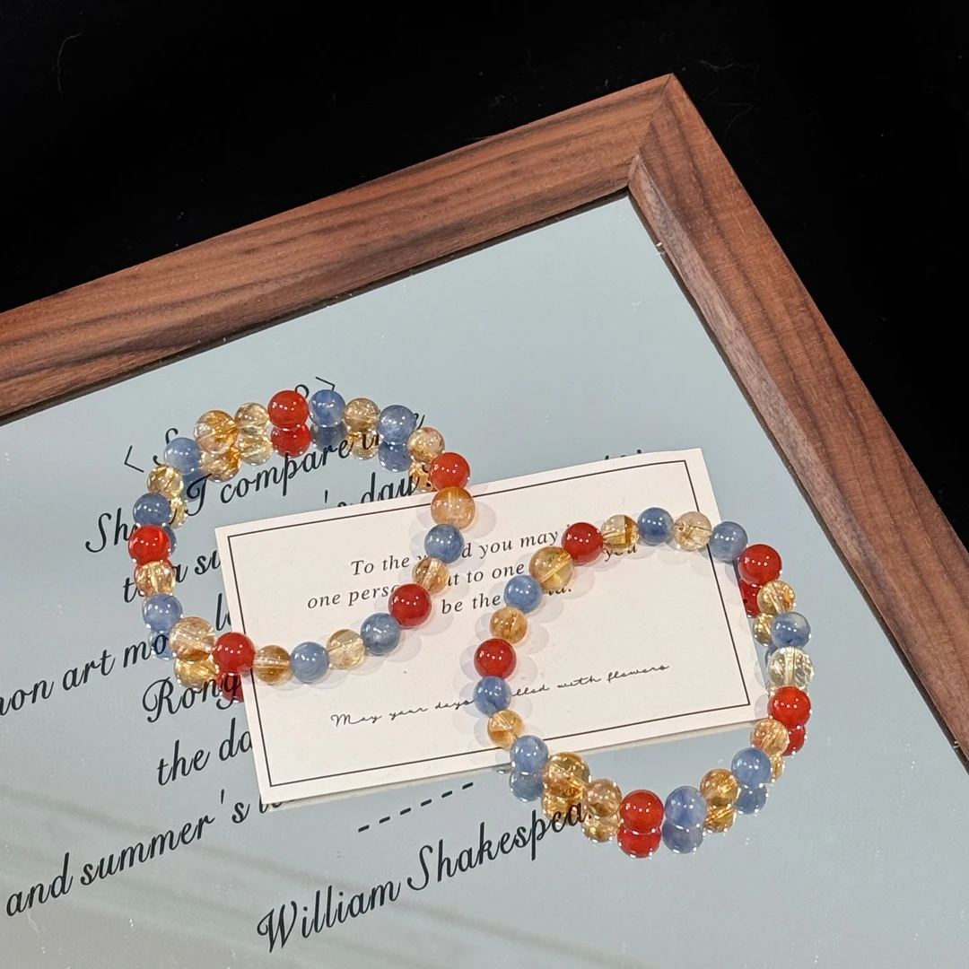 【小白雪公主】蓝晶石黄塔晶设计款D5633