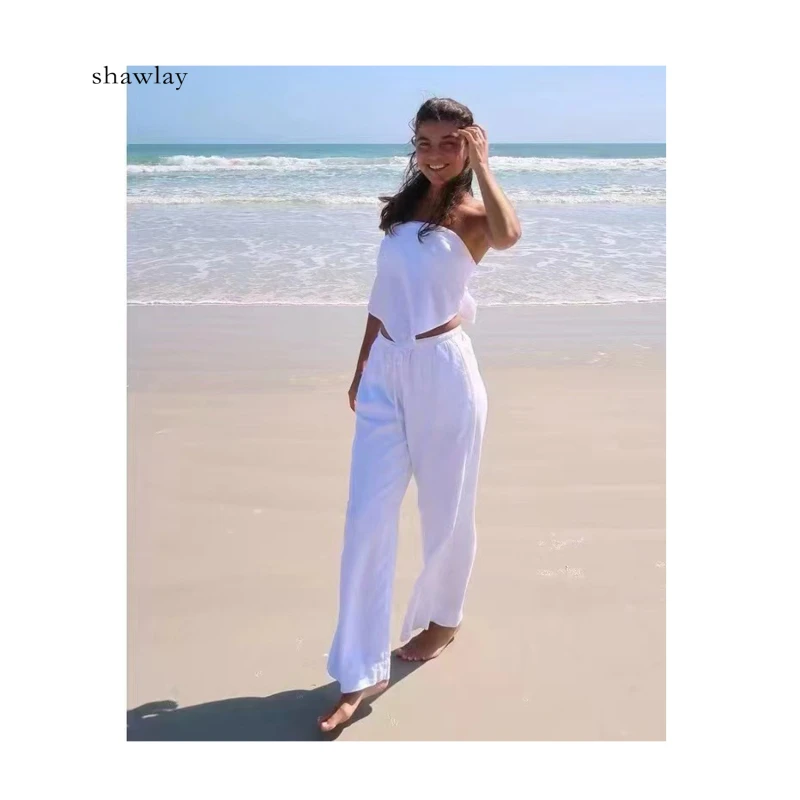 夏季休闲百搭亚麻直筒裤PA2283