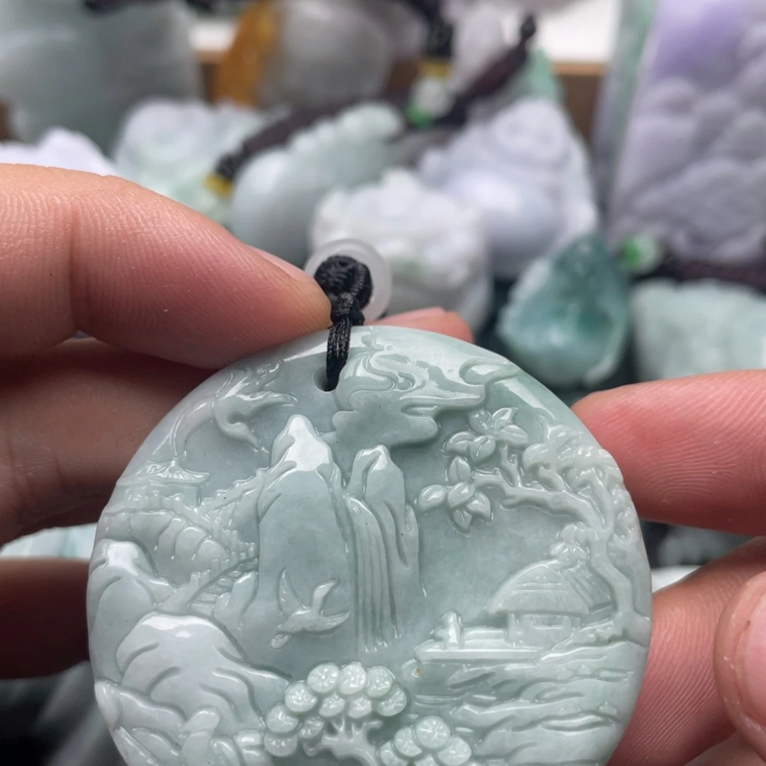 翡翠未镶嵌吊坠(不含链)