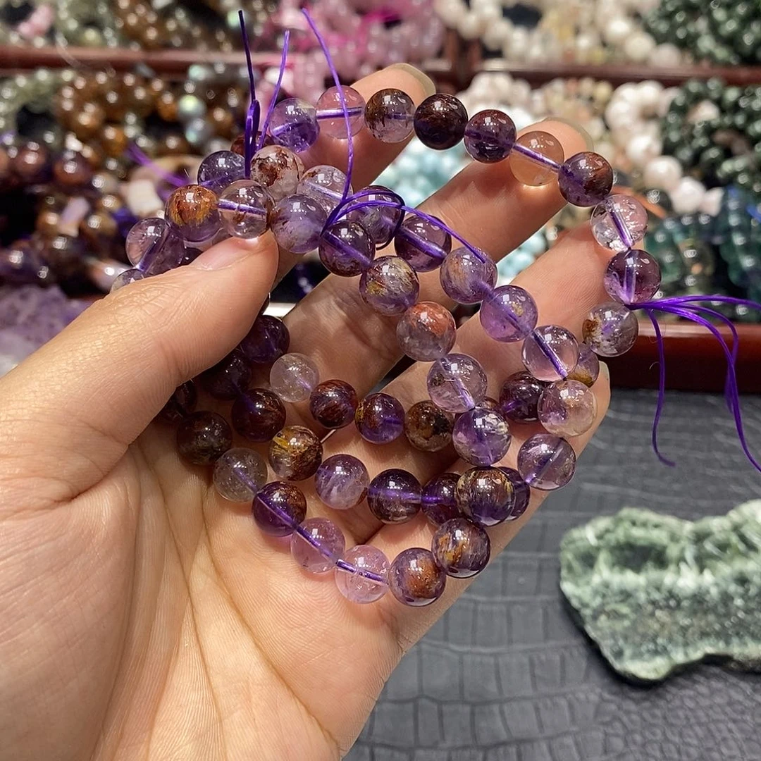 未镶嵌手链水晶紫幽灵9