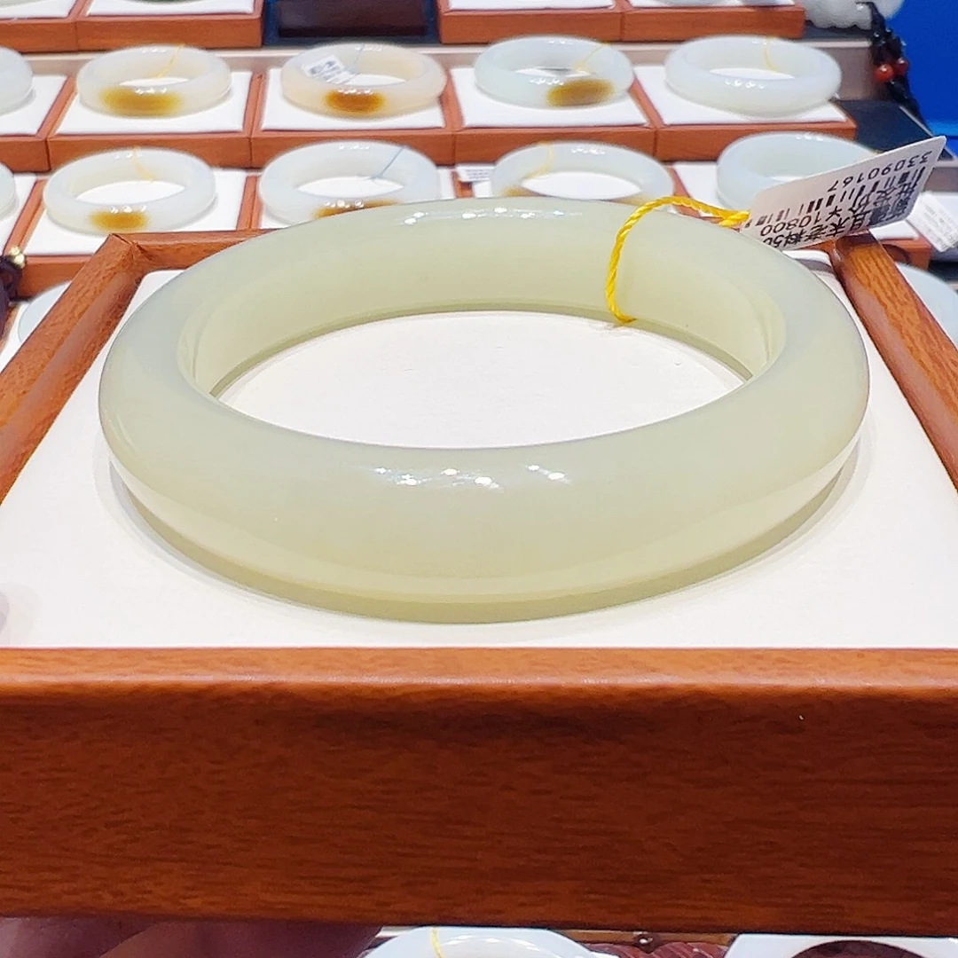 和田玉未镶嵌手镯暖白5657