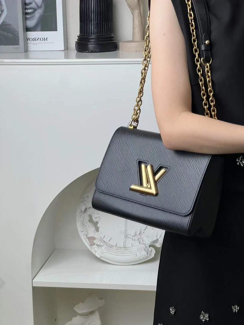 99新 LouisVuitton/路易威登 twist中号黑金 芯片失效/优品