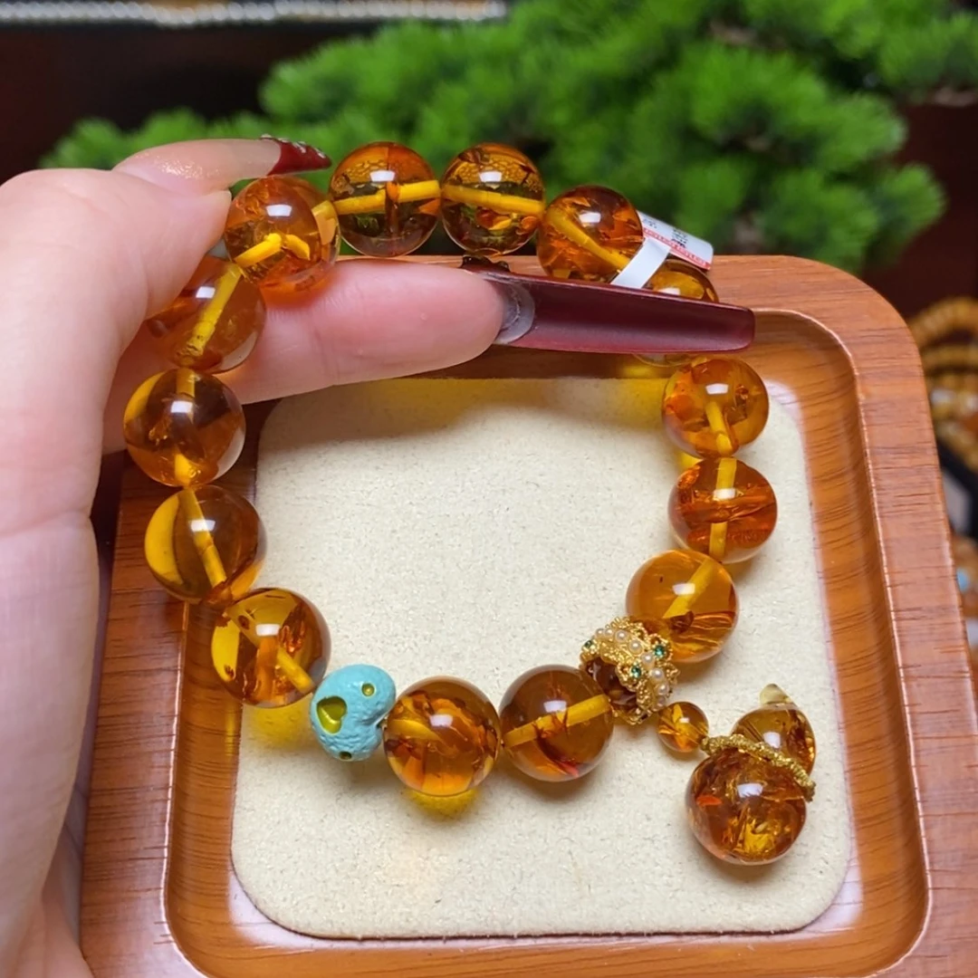 【闪购商品】手链琥珀（花珀）未镶嵌手串
