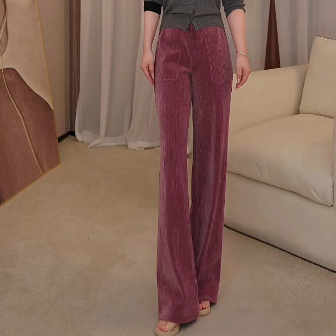 AMASS/阿玛施25新款纯色时尚直筒宽松休闲裤5100386-4239154