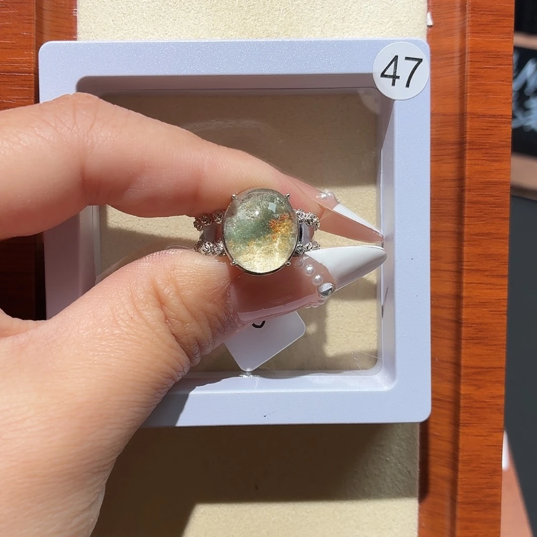 蟑***-水晶戒指银S925镶嵌