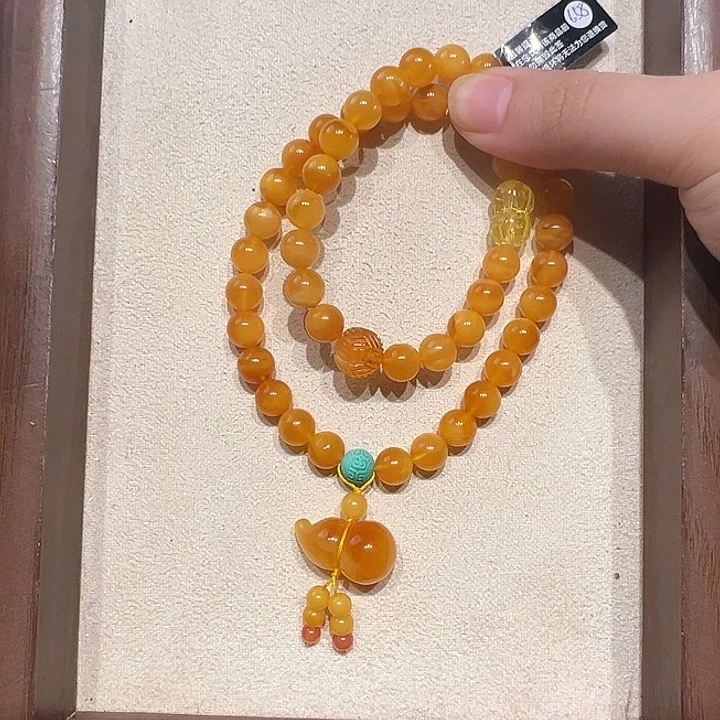蜜蜡未镶嵌手链8mm蜜蜡手串