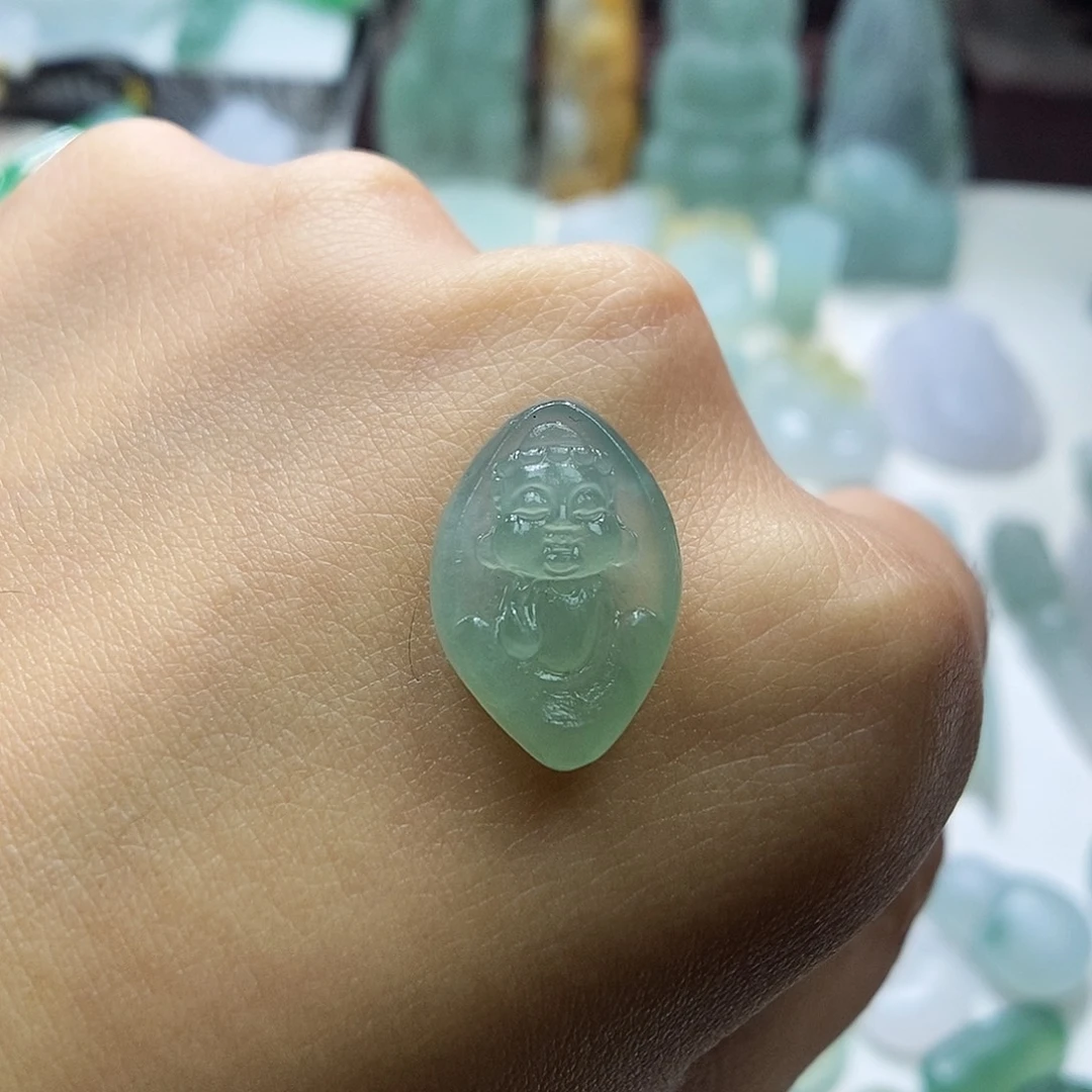 定制翡翠未镶嵌宝宝佛