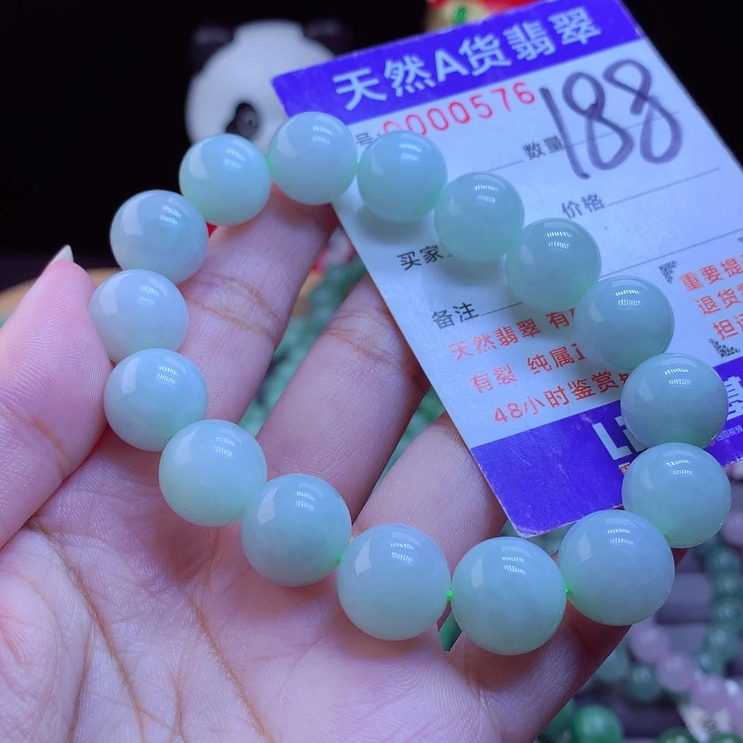 翡翠未镶嵌手链手串13