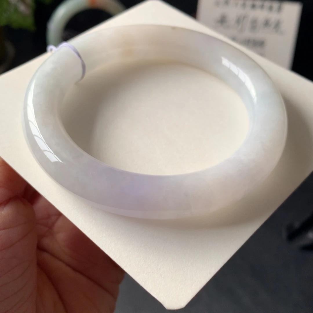 翡翠未镶嵌手镯38号58.7-11.7-11.3贯穿裂