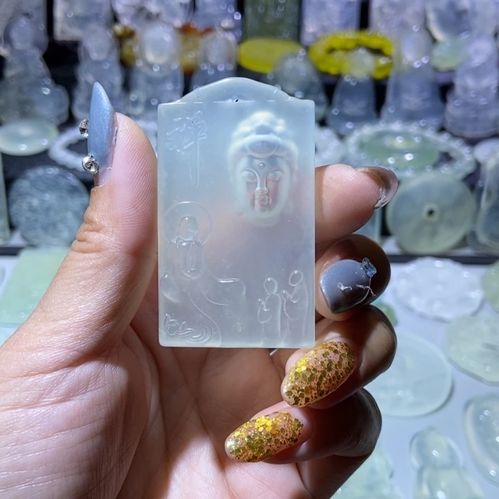岫玉未镶嵌吊坠吊坠