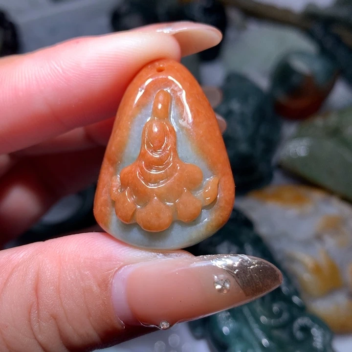 翡翠未镶嵌颈饰保真天然A货翡翠