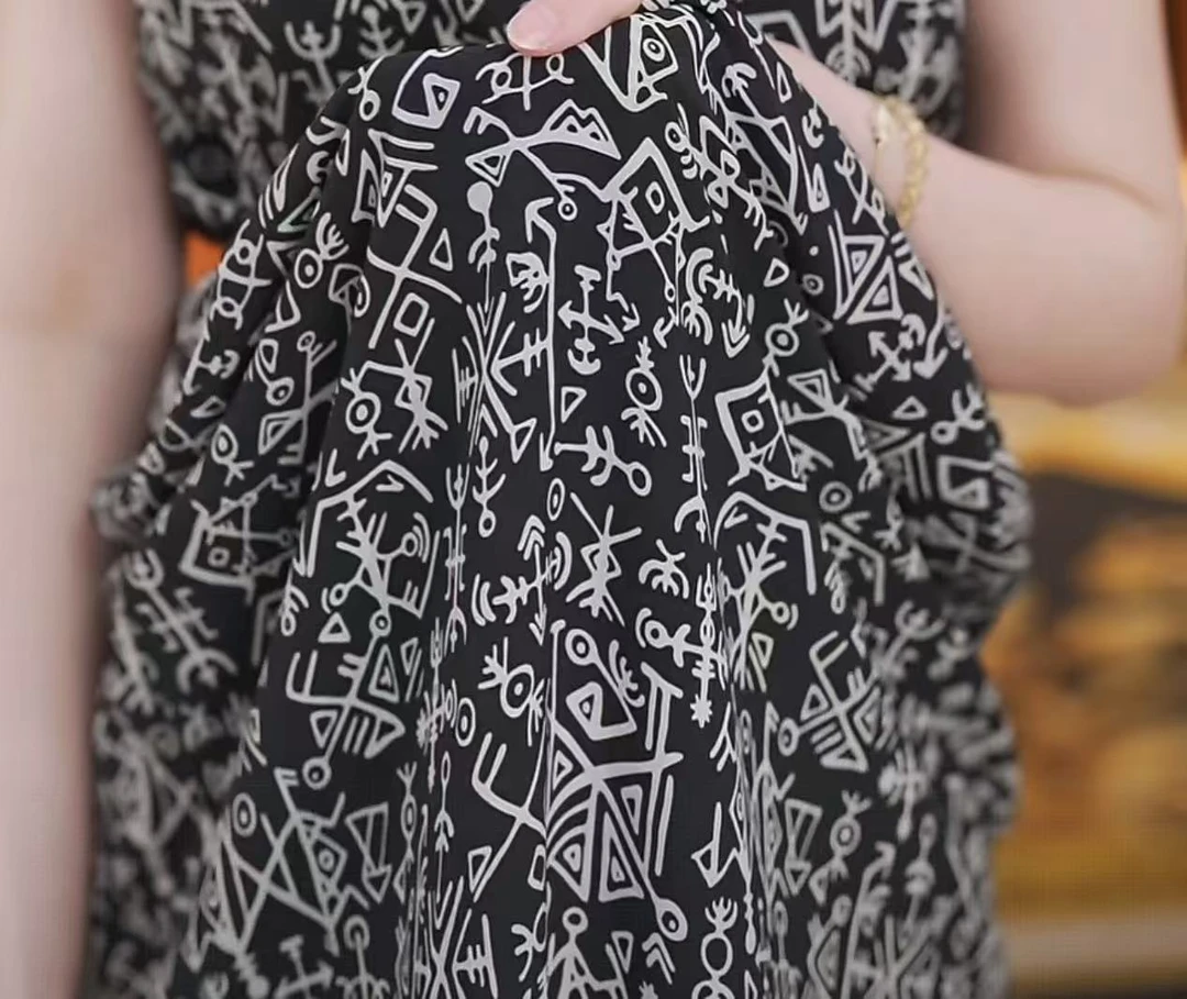 【送腰封】杭州原版正品2025夏季新款显瘦墨色佳人连衣裙女