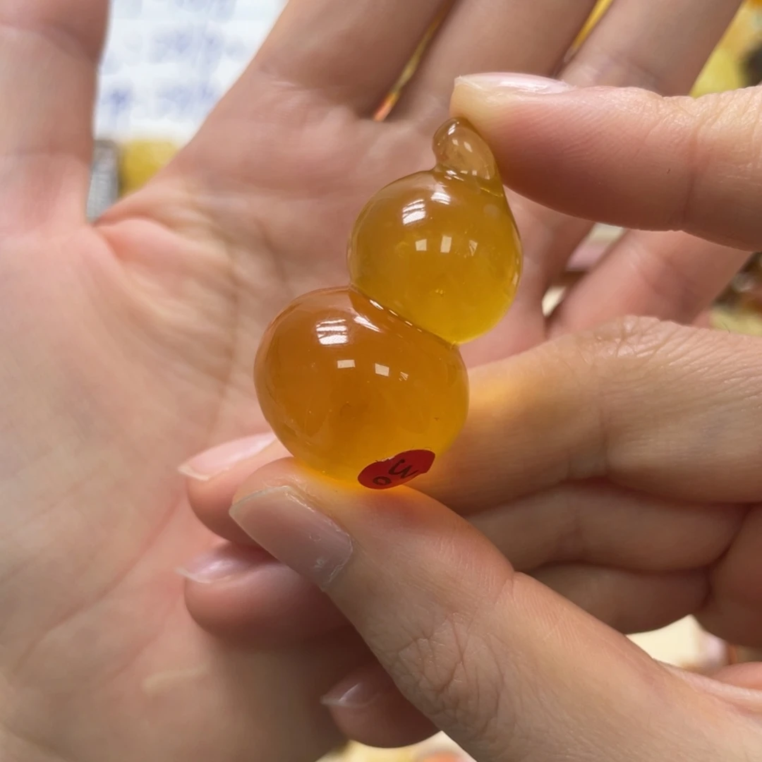 琥珀未镶嵌裸石天然琥珀俄料金珀葫芦