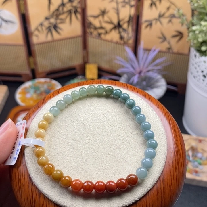 翡翠未镶嵌手链卡5.7mm 半价清货无鉴赏43